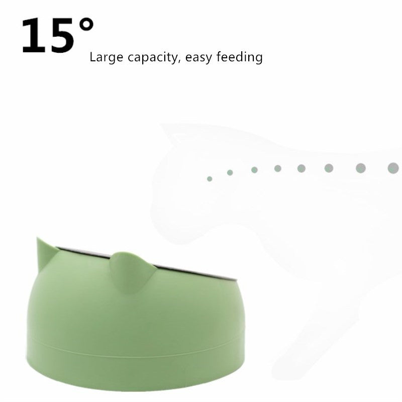 Gamelle ergonomique pour chat, bol incliné et surélevé anti fatigue cervicale