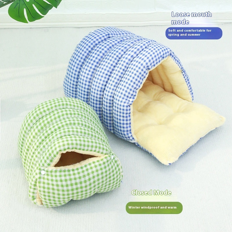 Four Seasons Universal Removable Washable House Closed Cat Kennel Enclosed Cat Nest Sleeping Bag With Plus Space