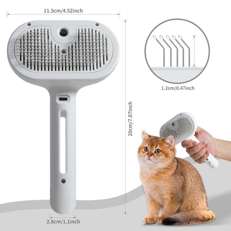 Brosse démêlante Atoutsteam™. La brosse vapeur pour chat exigeant