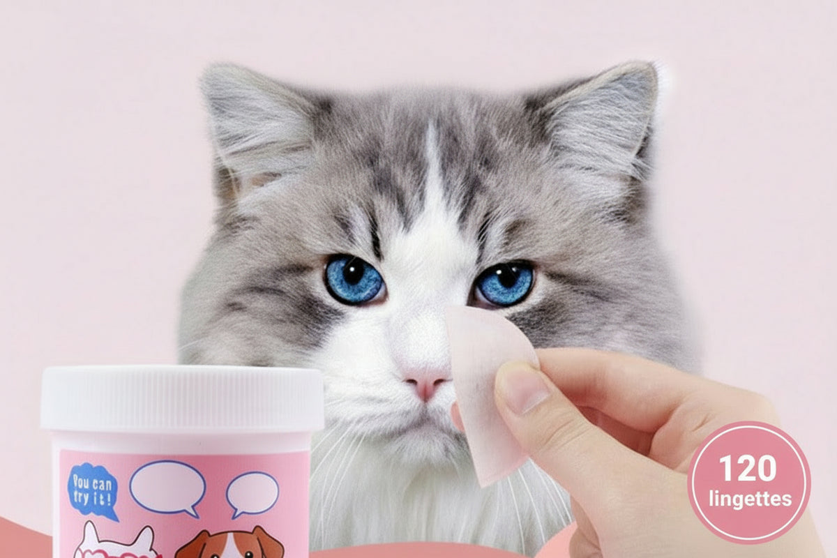 Lingettes nettoyantes  pour les yeux des animaux – 120 pièces