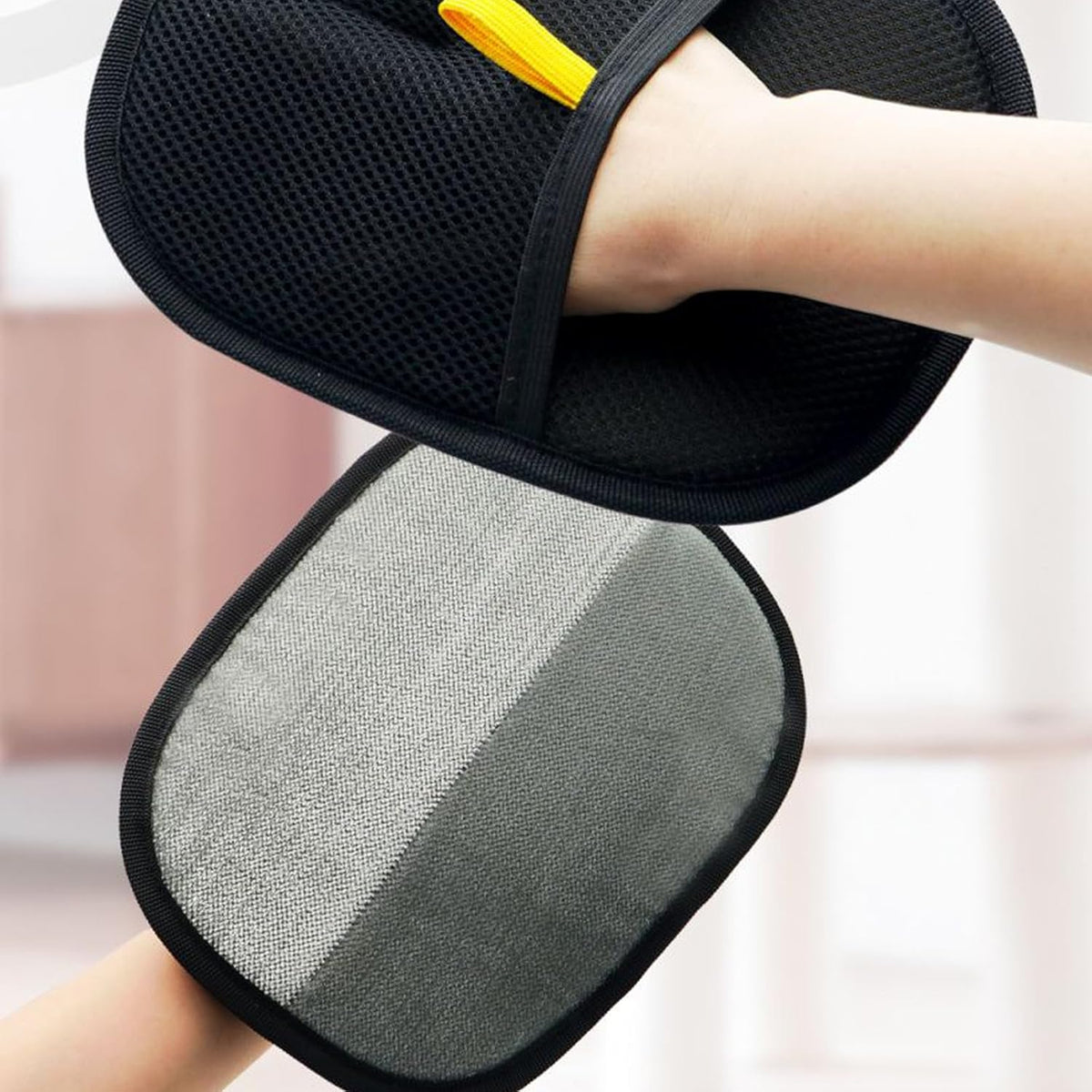 Gants Magiques Anti‑Poils – Brosse Double Action