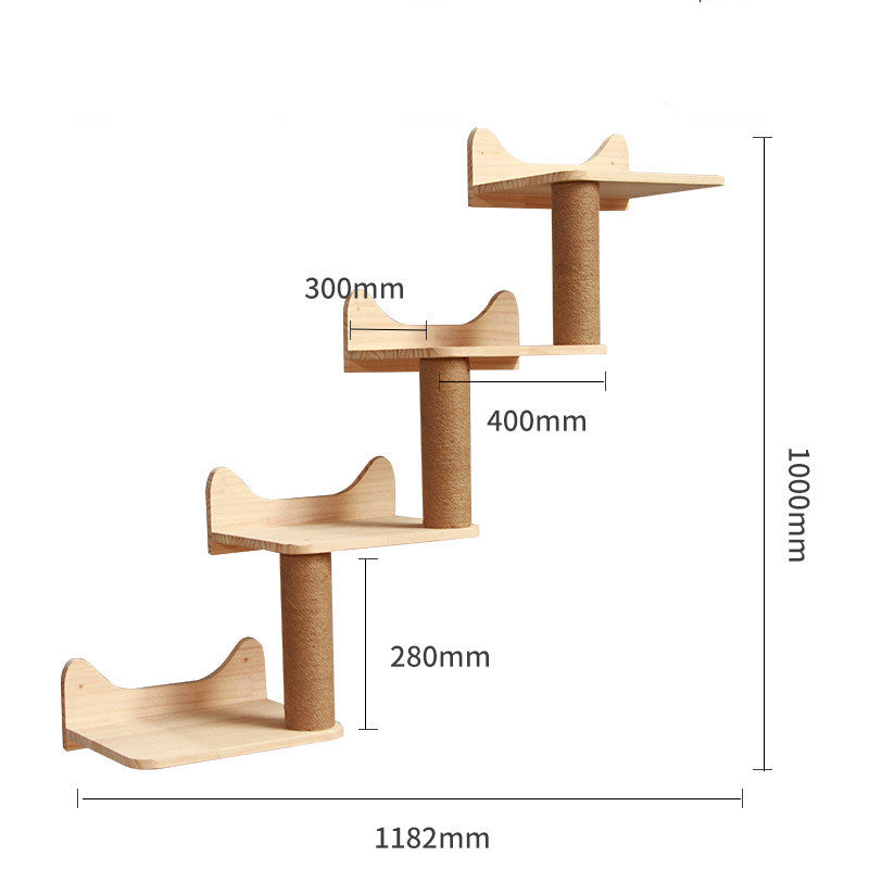Mur d’Escalade Modulable pour Chat – Éléments en Bois à Composer