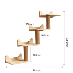 Mur d’Escalade Modulable pour Chat – Éléments en Bois à Composer