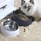 Gamelle ergonomique pour chat, bol incliné et surélevé anti fatigue cervicale