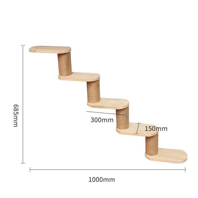 Mur d’Escalade Modulable pour Chat – Éléments en Bois à Composer