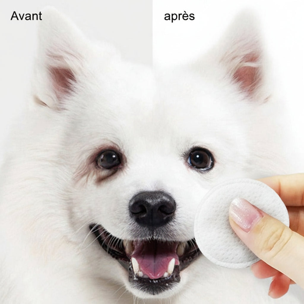 Lingettes nettoyantes  pour les yeux des animaux – 120 pièces