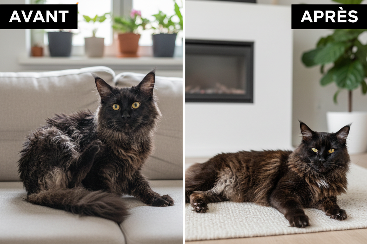 ANNULE LA DERNIERE DEMANDE CONCERNAT LES POILS SUR LE CANAPE 