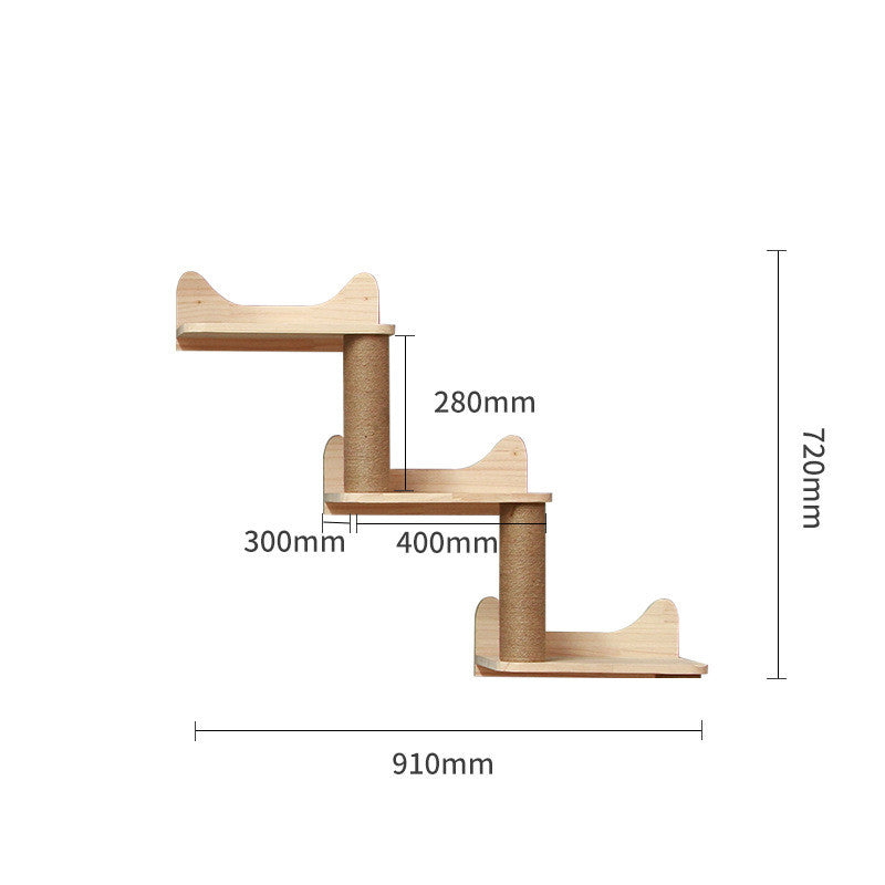 Mur d’Escalade Modulable pour Chat – Éléments en Bois à Composer