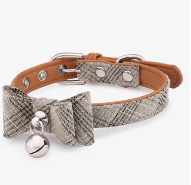 Collier pour chat motif tartan avec clochette