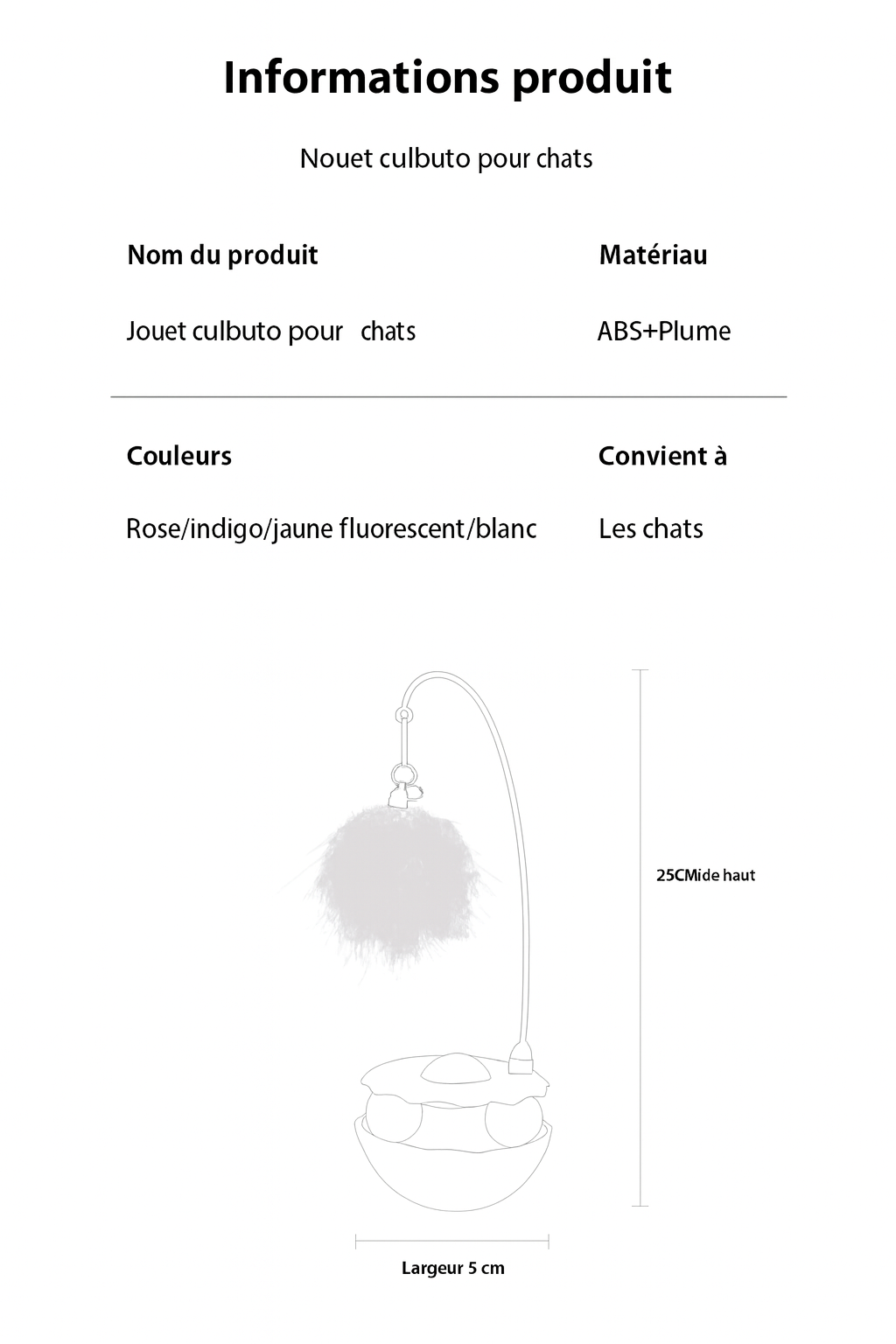 Jouet Interactif 3‑en‑1 pour Chat – Culbuto