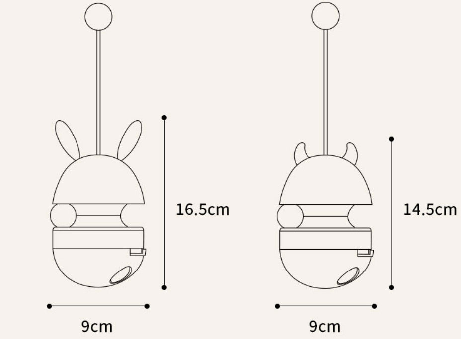 Jouet culbuto pour chat avec plateau tournant et distributeur de friandise