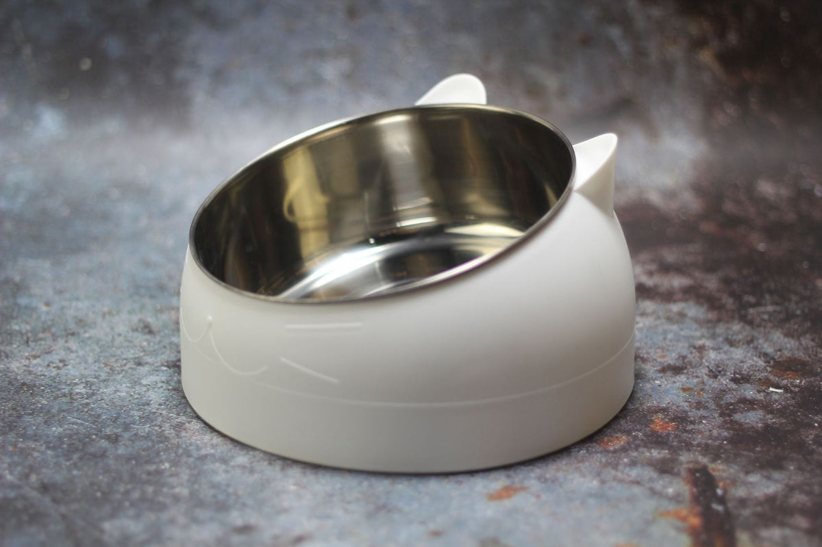 Gamelle ergonomique pour chat - Bol incliné et surélevé anti fatigue cervicale