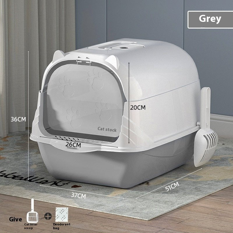 Bac à litière fermé XXL – Hygiène, confort et design intelligent